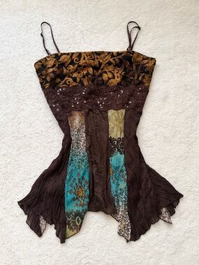 Vintage B.Moss fairy beaded babydoll top